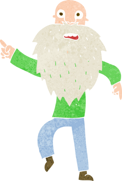 Çizgi film bir insan tarafından çizilmiş yaşlı bir adam stresli