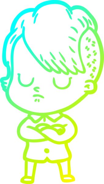 Bir insan tarafından çizilmiş bir karikatür kadın çizimi.