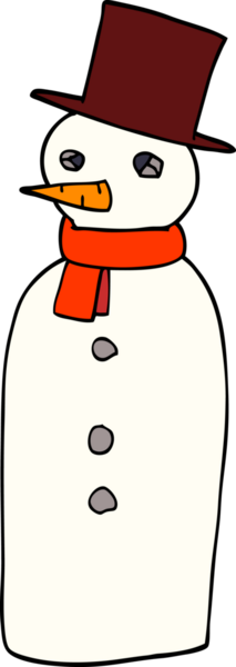 Bir insan tarafından çizilmiş kardan adam çizgi filmi.