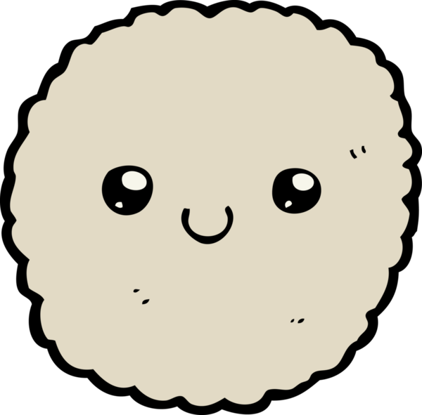 Bir insan tarafından çizilmiş çizgi film bisküvisi