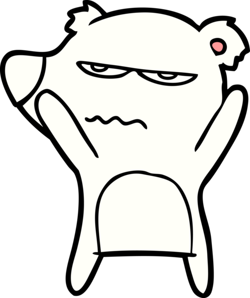 Bir insan tarafından çizilmiş kutup ayısı karikatürü