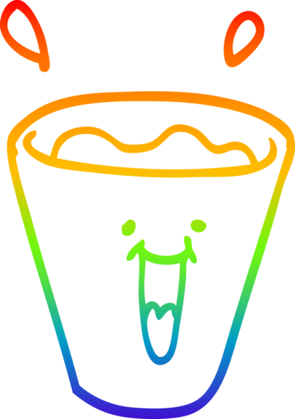 gökkuşağı gradyan çizgi çizimi bir insan tarafından çizilmiş mutlu içecekler