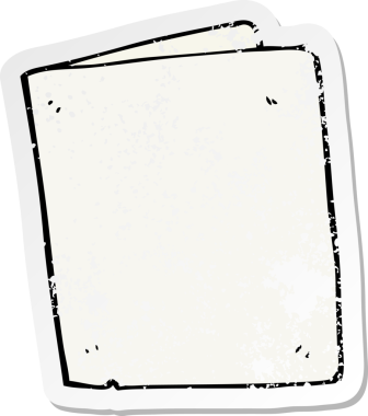 Bir insan tarafından çizilmiş bir karikatürün gerilimli çıkartması.