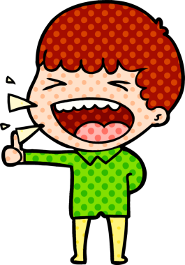 Bir insan tarafından çizilmiş gülen adam.