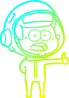 Bir insan tarafından çizilen soğuk gradyan çizgi çizimi bir astronotu şaşırttı.