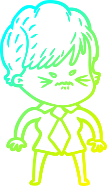 Bir insan tarafından çizilmiş karikatür çizimi.