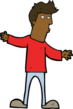 Bir insan tarafından çizilmiş garip bir adam.