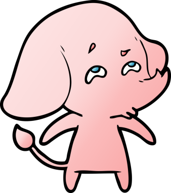 Bir insan tarafından çizilmiş karikatür fili