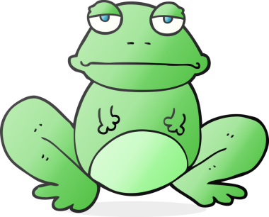 Bir insan tarafından çizilmiş serbest çizim kurbağa.