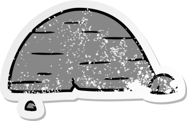 İnsan eliyle çizilmiş gri taş karalamalar çizilmiş.