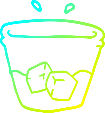 Bir insan tarafından çizilmiş buz ve su çizgileri.