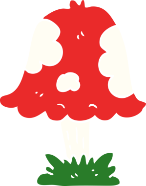 Bir insan tarafından çizilmiş karalama mantarı.