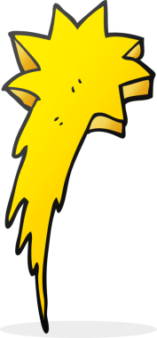 Bir insan tarafından çizilmiş serbest çizim kayan yıldız sembolü.