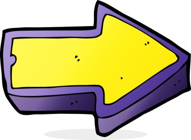 bir insan tarafından çizilmiş ok sembolü.