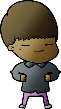 Bir insan tarafından çizilmiş kendini beğenmiş bir çocuk.