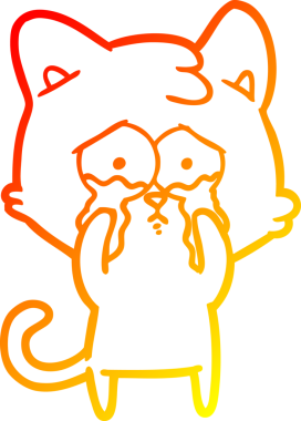 Bir insan tarafından çizilmiş, ağlayan bir karikatür çizimi.