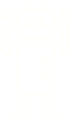 Bir insan tarafından çizilen robot tebeşiri.