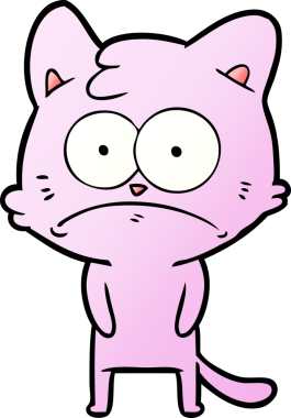 bir insan tarafından çizilmiş sinirli bir kedi.