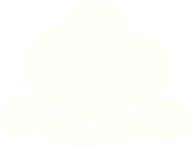 Bir insan tarafından çizilmiş düz renkli çizgi film bulutu