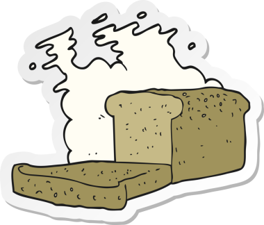 Bir insan tarafından çizilmiş bir somun ekmeğin çıkartması.