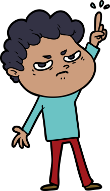 Bir insan tarafından çizilmiş kızgın bir adam.