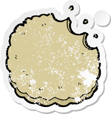 Bir insan tarafından çizilmiş karikatür bisküvisi.