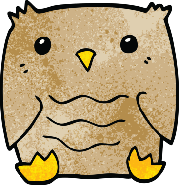 Bir insan tarafından çizilmiş karalama baykuşu.