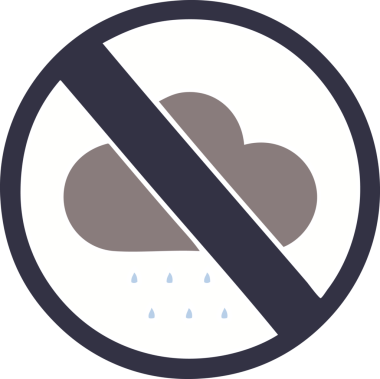 Bir insan tarafından çizilmiş bir fırtına yağmuru bulutunun düz renk retro karikatürü