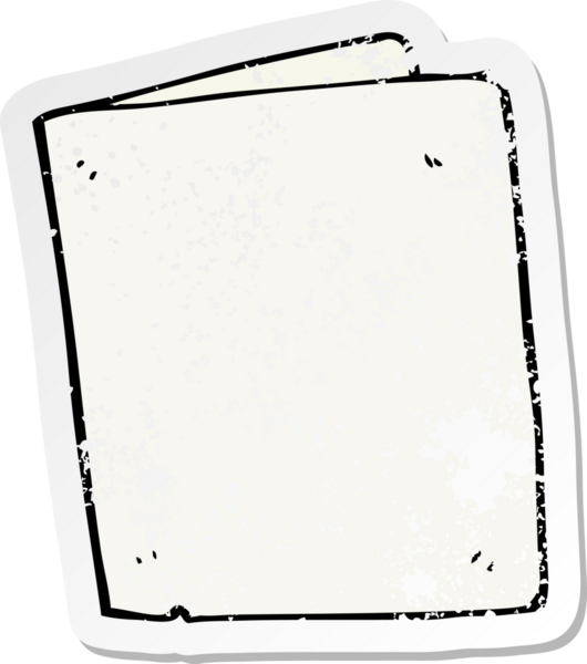 Bir insan tarafından çizilmiş bir karikatürün gerilimli çıkartması.