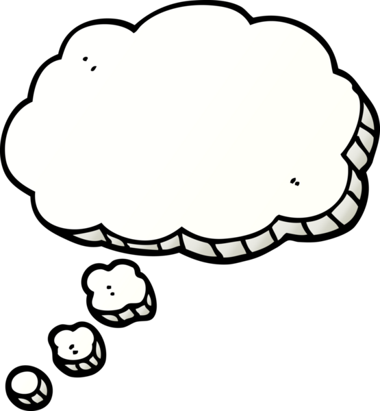 Bir insan tarafından çizilmiş vektör gradyan çizim karikatürü konuşma balonu