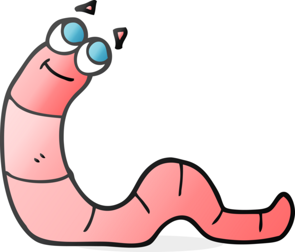 Bir insan tarafından çizilmiş serbest çizim solucan.