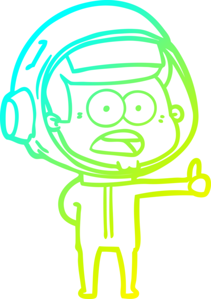 Bir insan tarafından çizilen soğuk gradyan çizgi çizimi bir astronotu şaşırttı.