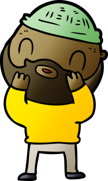 Bir insan tarafından çizilmiş sakallı bir adam.