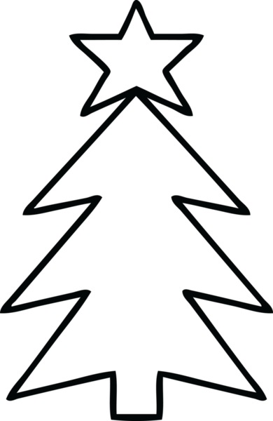 Bir insan tarafından çizilmiş bir noel ağacının çizgi çizimi