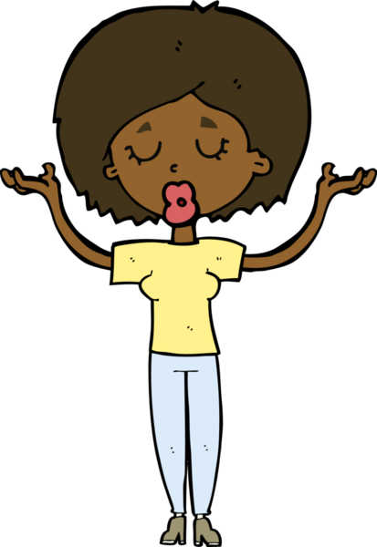 Bir insan tarafından çizilmiş barışçıl bir kadın.