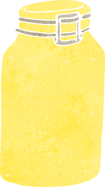 bir insan tarafından çizilmiş cam kavanoz.