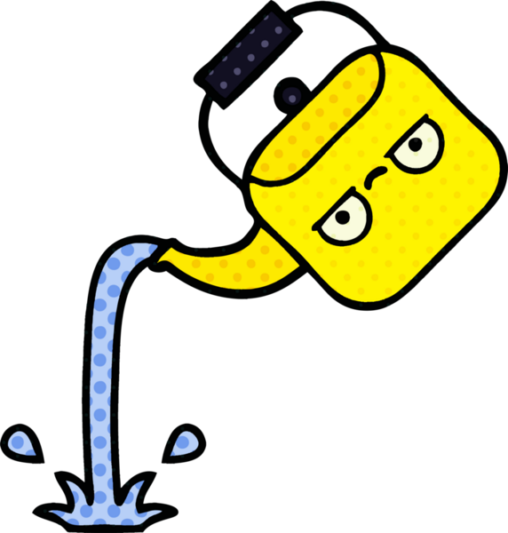 Bir insan tarafından çizilmiş bir çaydanlık çizgi filmi.