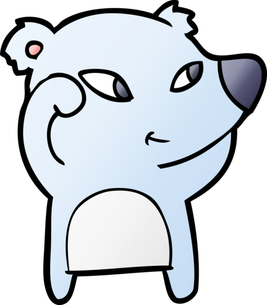 Bir insan tarafından çizilmiş sevimli çizgi film ayısı.