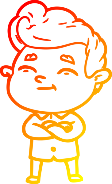 Bir insan tarafından çizilmiş mutlu bir çizgi film karakteri çizimi.