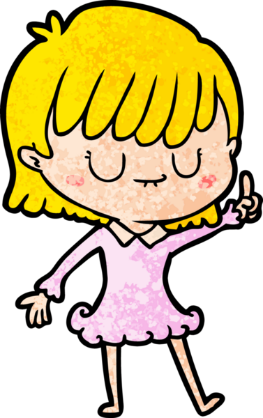 Bir insan tarafından çizilmiş karikatür kadın.