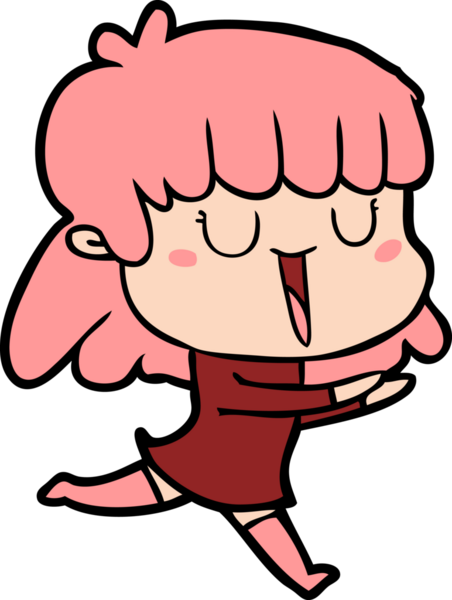 Bir insan tarafından çizilmiş karikatür kadın.