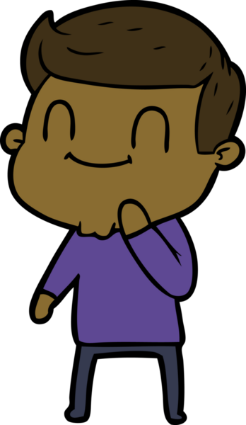 Bir insan tarafından çizilmiş çizgi film dostu bir adam.