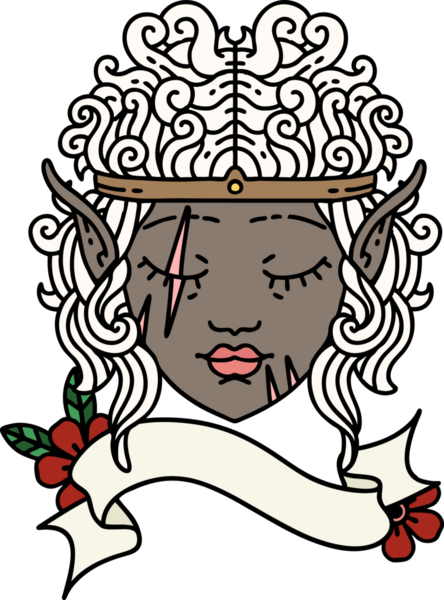 Retro Dövme Tarzı Bir insan tarafından çizilmiş barbar karakter yüzü