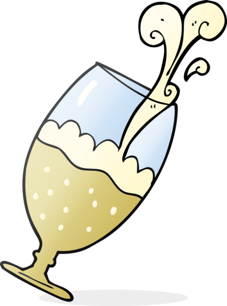 Bir insan tarafından çizilmiş bardakta karikatür bira.