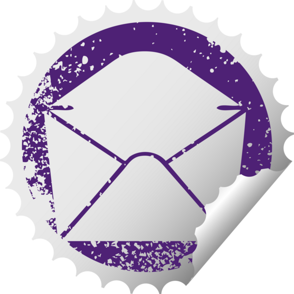 sıkıntılı dairesel soyma etiketi bir insan tarafından çizilmiş garip sembol zarfı.