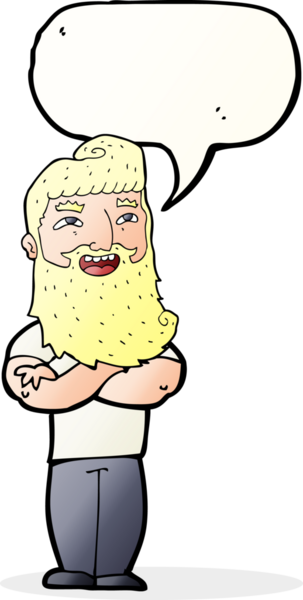 Bir insan tarafından çizilmiş konuşma balonu olan gururlu bir adam.