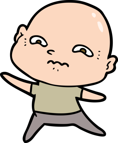 bir insan tarafından çizilmiş sinirli bir adam.