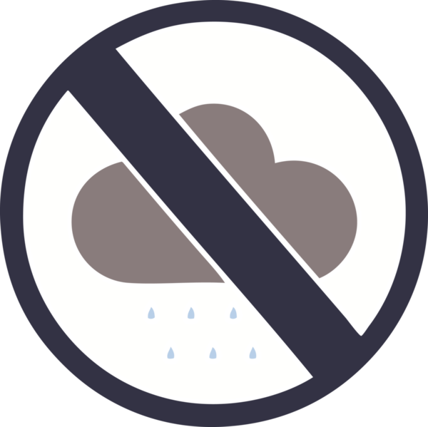 Bir insan tarafından çizilmiş bir fırtına yağmuru bulutunun düz renk retro karikatürü