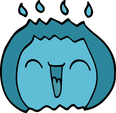 Bir insan tarafından çizilen karalama gülme gazı alevi