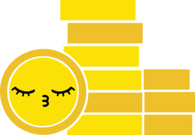 Bir insan tarafından çizilmiş paraların düz renkli retro karikatürü